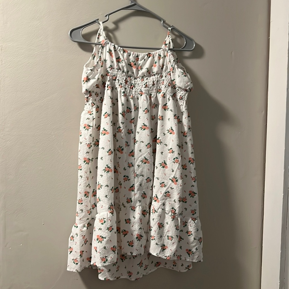 White floral dress
